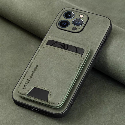 Luxury Faux Leather Wallet Case for iPhone 11–16 Pro Max