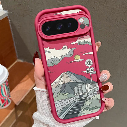 Solid Color Landscape TPU Case for Google Pixel 8/7/9 Pro Series