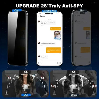 Dust-Free Privacy Screen Protector for iPhone – Anti-Spy Glass for 11 to 16 Pro Max / Mini