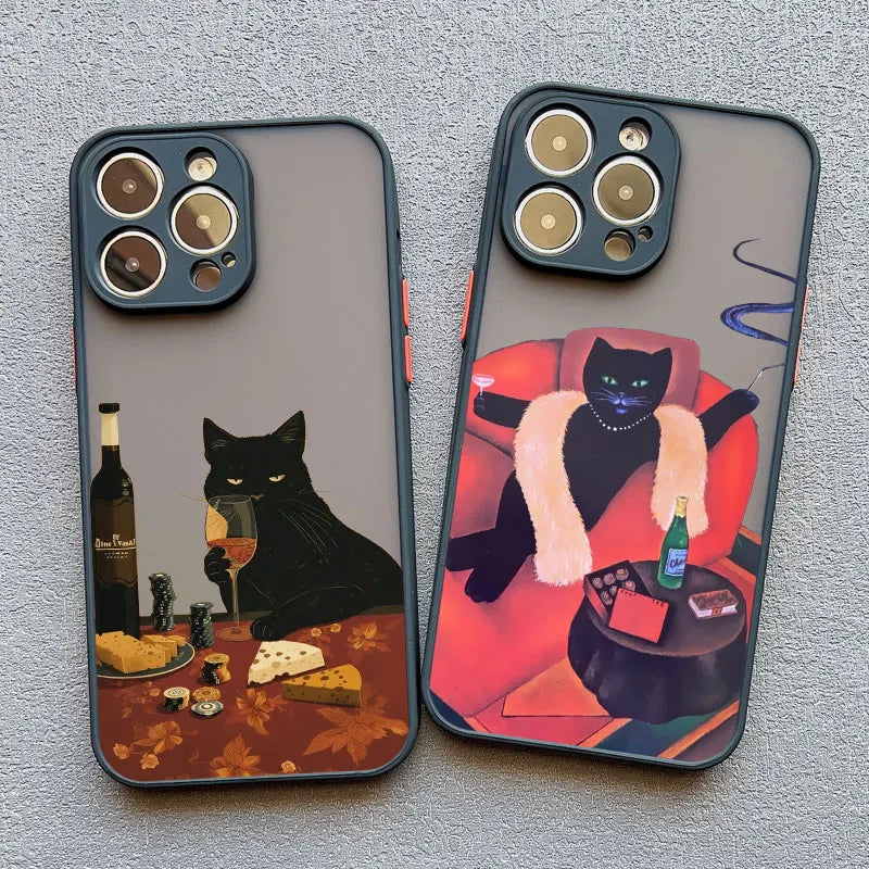 Funny Cat Daily Life iPhone Case – Cute & Shockproof Cover for iPhone 7 to 16 Pro Max