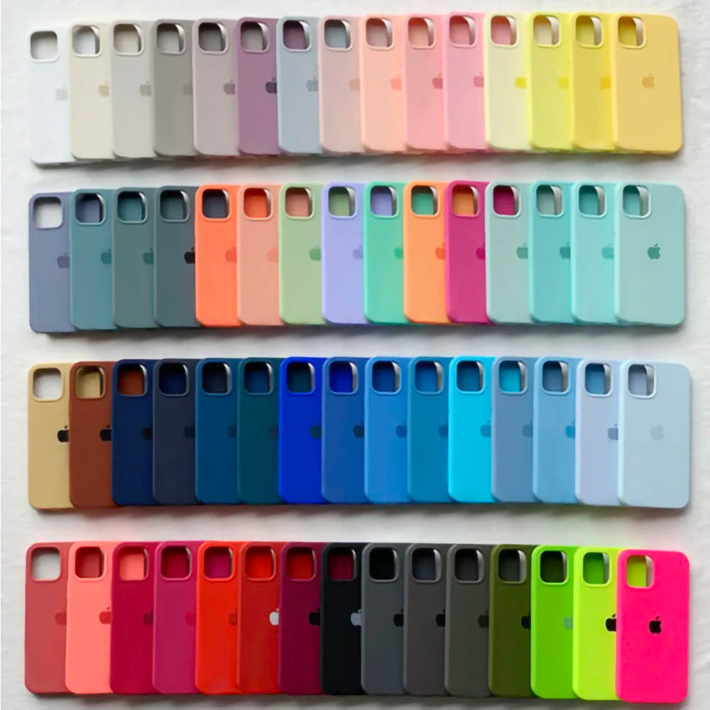 Official Apple Silicone Case with Logo – iPhone 12 to 16 Pro Max