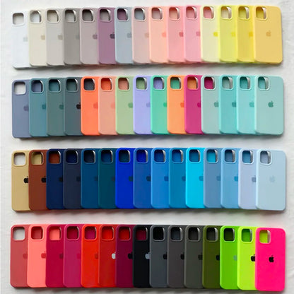 Official Apple Silicone Case with Logo – iPhone 12 to 16 Pro Max