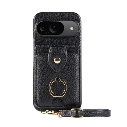 Crossbody Ring Stand Mirror Wallet Phone Case for Google Pixel 9/8/7/6 – Card Holder & Leather Protective Cover