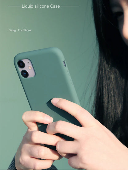 Official Apple Silicone Case with Logo – iPhone 12 to 16 Pro Max