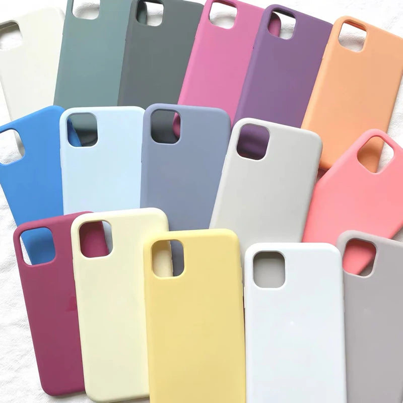 Official Apple Silicone Case with Logo – iPhone 12 to 16 Pro Max
