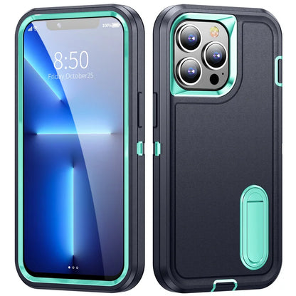 Military-Grade Hybrid Defender iPhone Case – Kickstand Shockproof Cover for iPhone 6 to 16 Pro Max