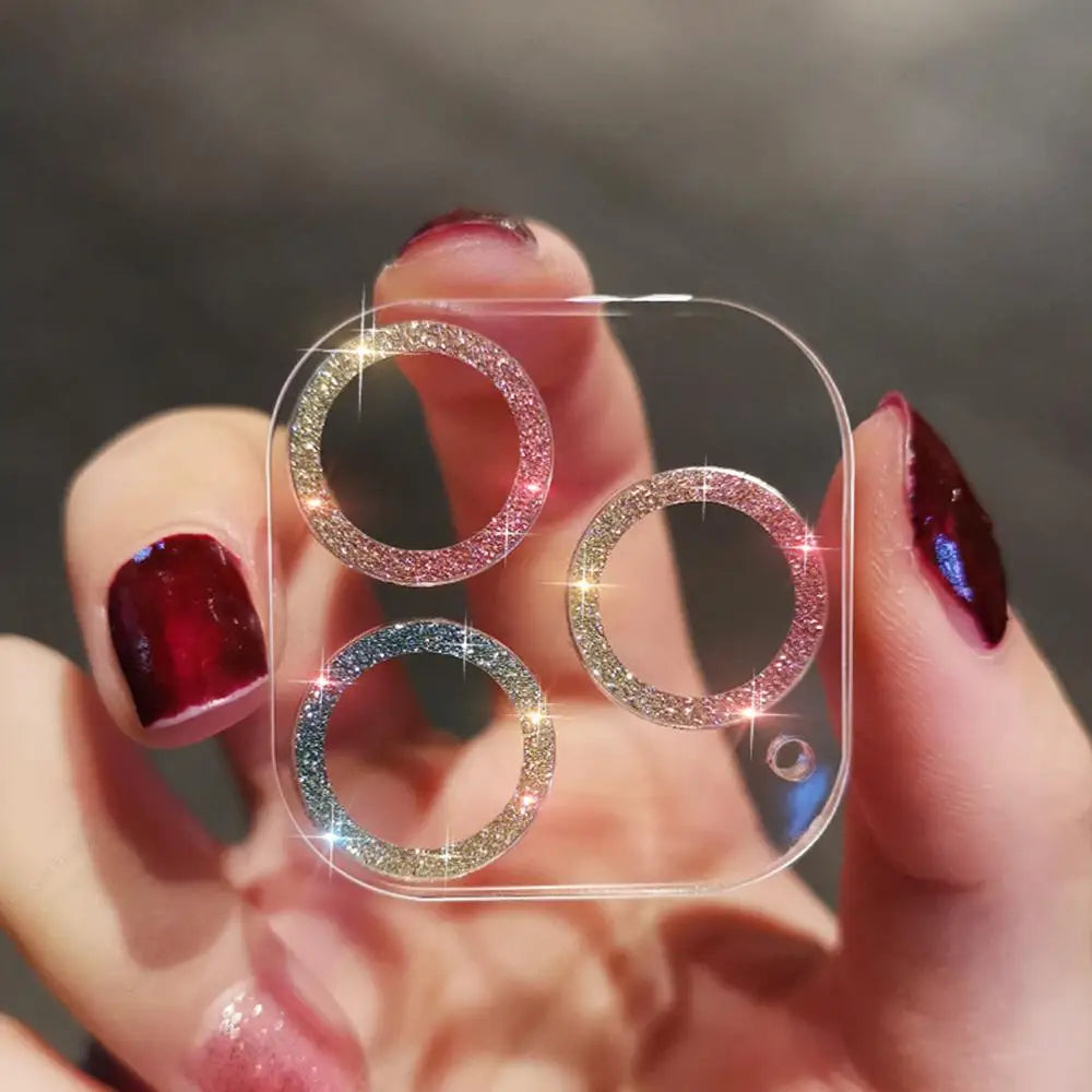 2PCS Bling Diamond Camera Lens Protector for iPhone 12–16 Pro Max