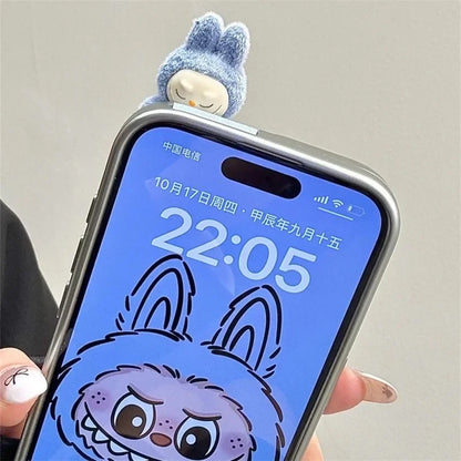 3D Cartoon Labubu Doll iPhone Case – Cute & Protective Cover for iPhone 11 to 16 Series