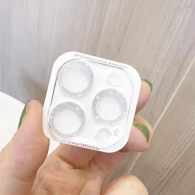 2PCS Bling Diamond Camera Lens Protector for iPhone 12–16 Pro Max