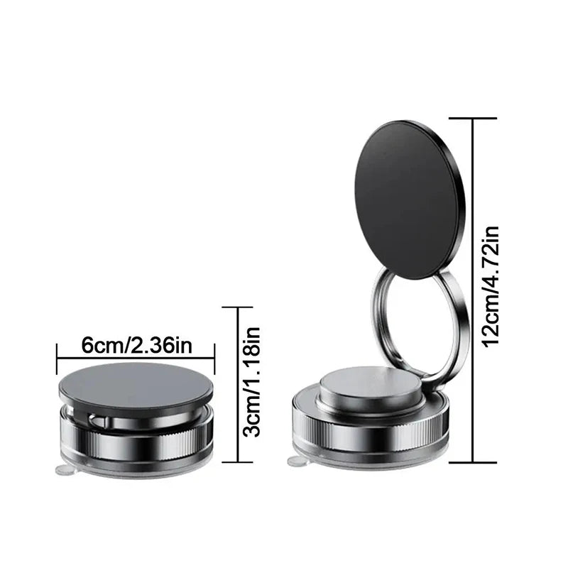 Xiaomi 360° Magnetic Car Phone Holder – Dual Suction Mount for iPhone & Android