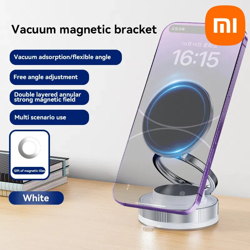 Xiaomi 360° Magnetic Car Phone Holder – Dual Suction Mount for iPhone & Android