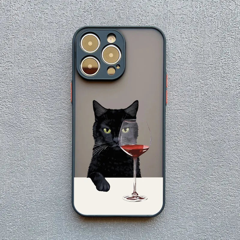 Funny Cat Daily Life iPhone Case – Cute & Shockproof Cover for iPhone 7 to 16 Pro Max