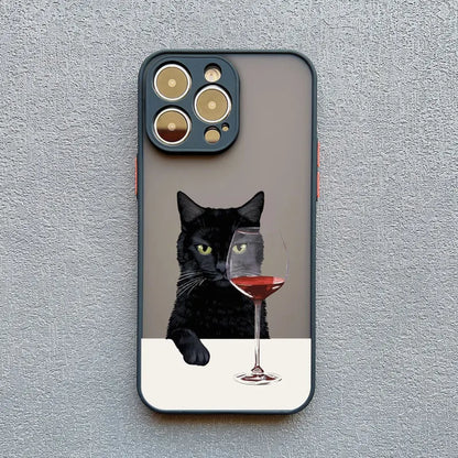 Funny Cat Daily Life iPhone Case – Cute & Shockproof Cover for iPhone 7 to 16 Pro Max