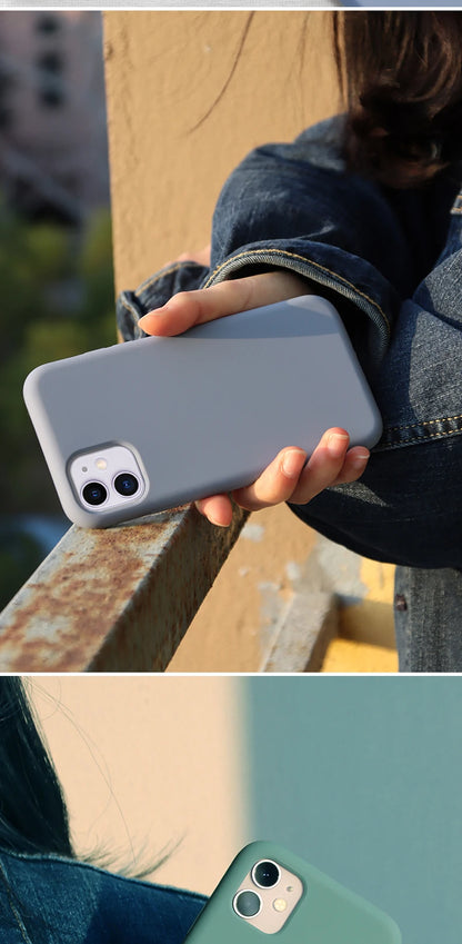 Official Apple Silicone Case with Logo – iPhone 12 to 16 Pro Max