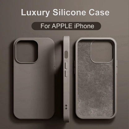 Liquid Silicone Shockproof Case for iPhone 11–16 Pro Max