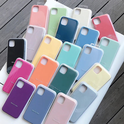 Official Apple Silicone Case with Logo – iPhone 12 to 16 Pro Max