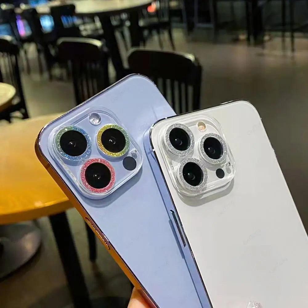 2PCS Bling Diamond Camera Lens Protector for iPhone 12–16 Pro Max