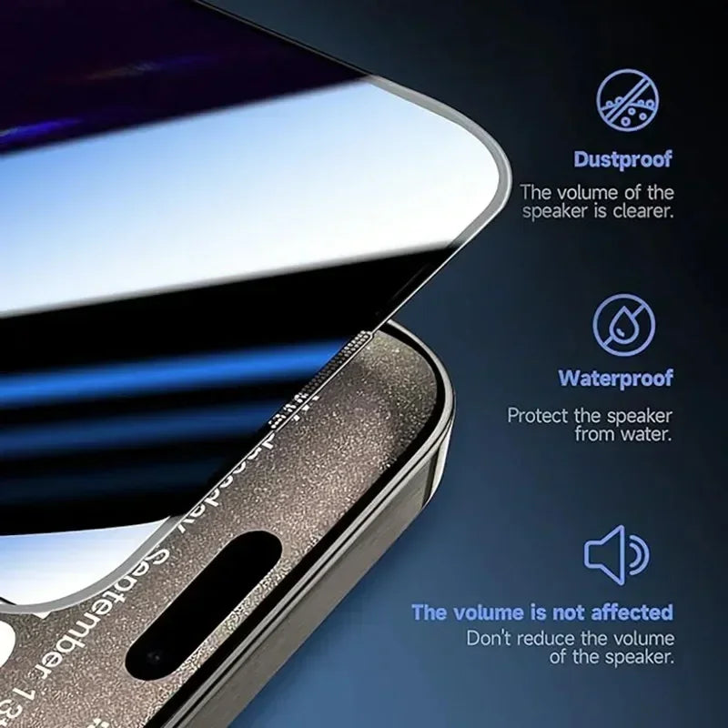 Dust-Free Privacy Screen Protector for iPhone – Anti-Spy Glass for 11 to 16 Pro Max / Mini
